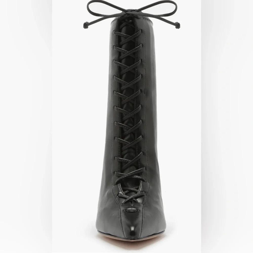 SCHUTZ Black Ankle Booties with Stiletto Heel - Picture 5 of 7